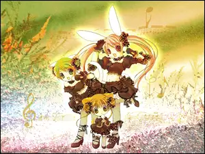 nuty, Digi Charat, dziecko, dziewczyny, muzyka