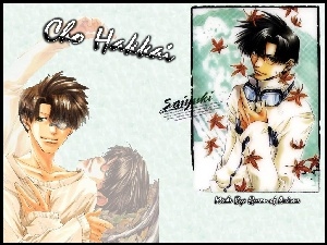liście, Saiyuki, okulary