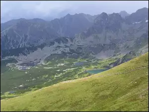 Widok, Wierchu, Z, Kasprowego