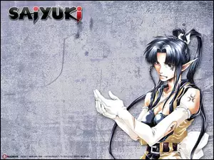 białe rękawice, Saiyuki, czarne włosy