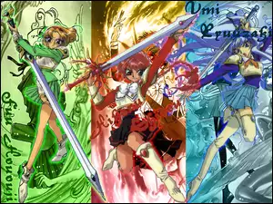 Hikaru, Wojowniczki, Umi, Fuu
