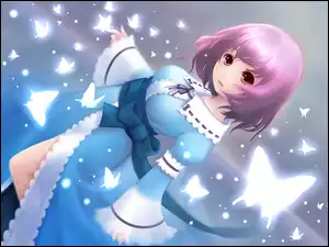 Motyle, Dziewczynka, Kimono