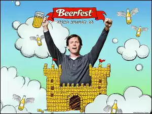 Beerfest, mężczyzna, chmurki, piwo