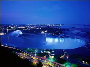 Nocą, Wodospad, Niagara