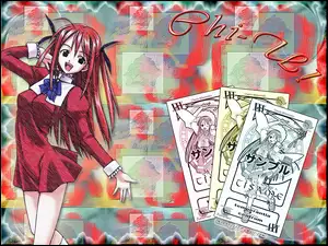 kobiety, Mahou Sensei Negima, karty