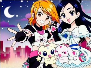 Futari Wa Precure, zwierzaki, dziewczyny, księżyc