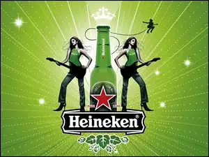 Dziewczyny, Piwo, Butelka, Heineken, Dwie