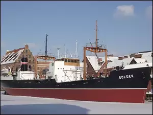 Gdańsk, Sołdek, Motława, Statek