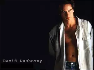David Duchovny, jasna koszula