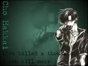 Saiyuki, pistolet, morderca, oklulary