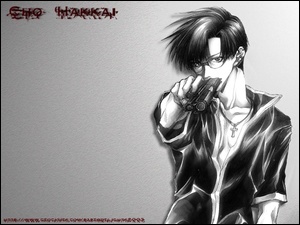 okulary, Saiyuki, pistolet