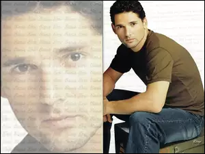 jeansy, Eric Bana, ciemne włosy