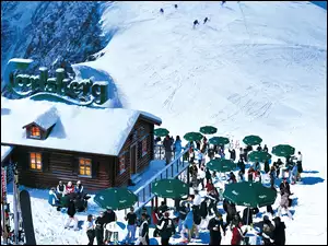 Znak, Zielone, Góry, Calsberg, Firmowy, Zima, Parasolki