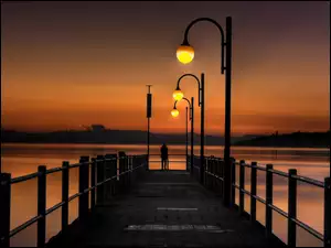 Lampy, Jezioro, Molo