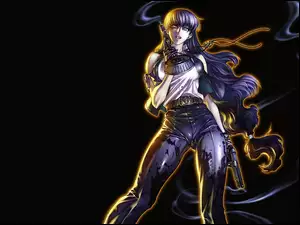 Spojrzenie, Black Lagoon, Włosy, Roberta, Broń