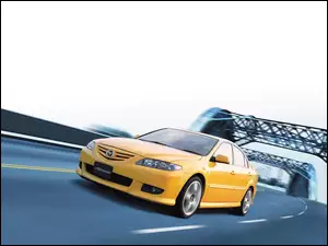 Most, Żółta, Mazda 6