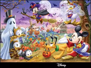 Duch, Disney, Pluto, Miki, Donald