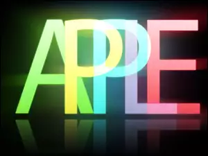 Napis, Kolorowe, Apple