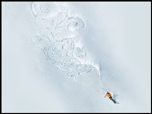 Wzór, Stok, Snowbordzista