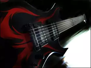 Czarno, Elektryczna, Czerwona, Gitara