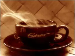 Espresso, Parująca, Filiżanka