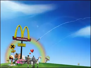 Mc Donalds, Komercji, Niebo, Zagłada