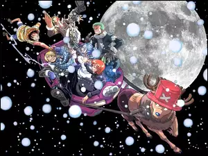 ludzie, One Piece, sanie