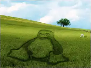 Trawa, Linux, Pingwin