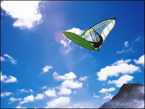 Niebo, Windsurfing, Chmury