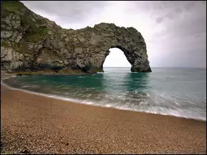 Morze, Skalny, Plaża, Klif