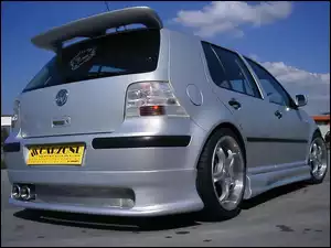 Volkswagen Golf 4, TUNING, Srebrny