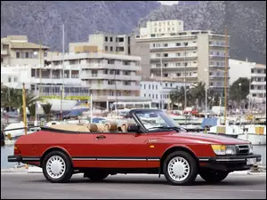 Kabriolet, Czerwony, Saab 900