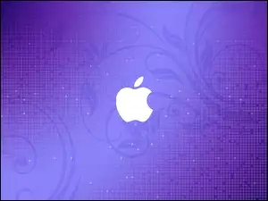 Logo, Tło, Apple, Fioletowe