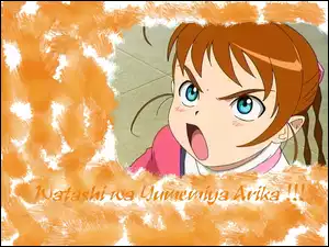 Mai Otome, obraz, kobieta, napisy