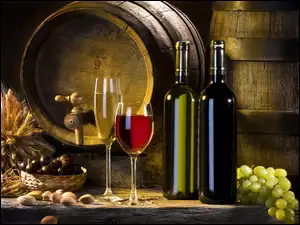 Beczka, Wino, Lampki
