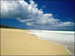 Chmura, Niebo, Fale, Morze, Plaża