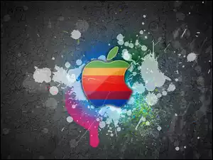 Ciemne, Kleksy, Apple, Kolorowe, Tło