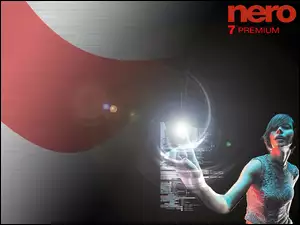 program, Nero, grafika, kobieta, światło