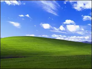 Łąka, Windows, Niebo, Chmury