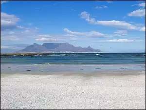 Góra, Plaża, Morze, Chmura