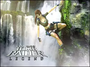 Wodospad, Lara Croft, Tomb Raider Legend