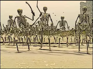 Halloween, kościom trupy