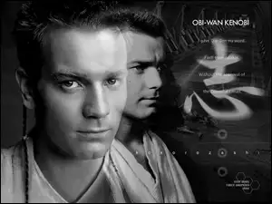 twarz, znak, Star Wars, chiński, Ewan McGregor