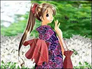 kobieta, Miss Surfersparadise, kwiaty
