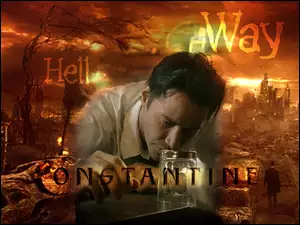 szklanka, Constantine, Keanu Reeves