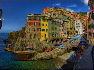 Włochy, Domy, Riomaggiore