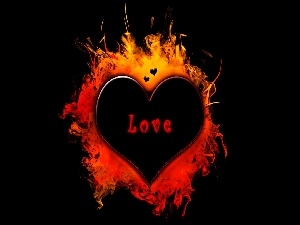 Love, Serce, Napis