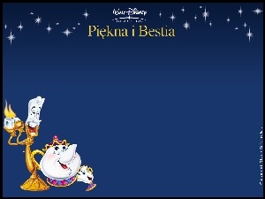 czajnik, Piękna I Bestia, świecznik