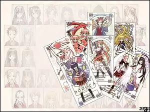 karty, Mahou Sensei Negima, ludzie