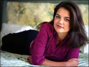 koszula, Katie Holmes, różowa